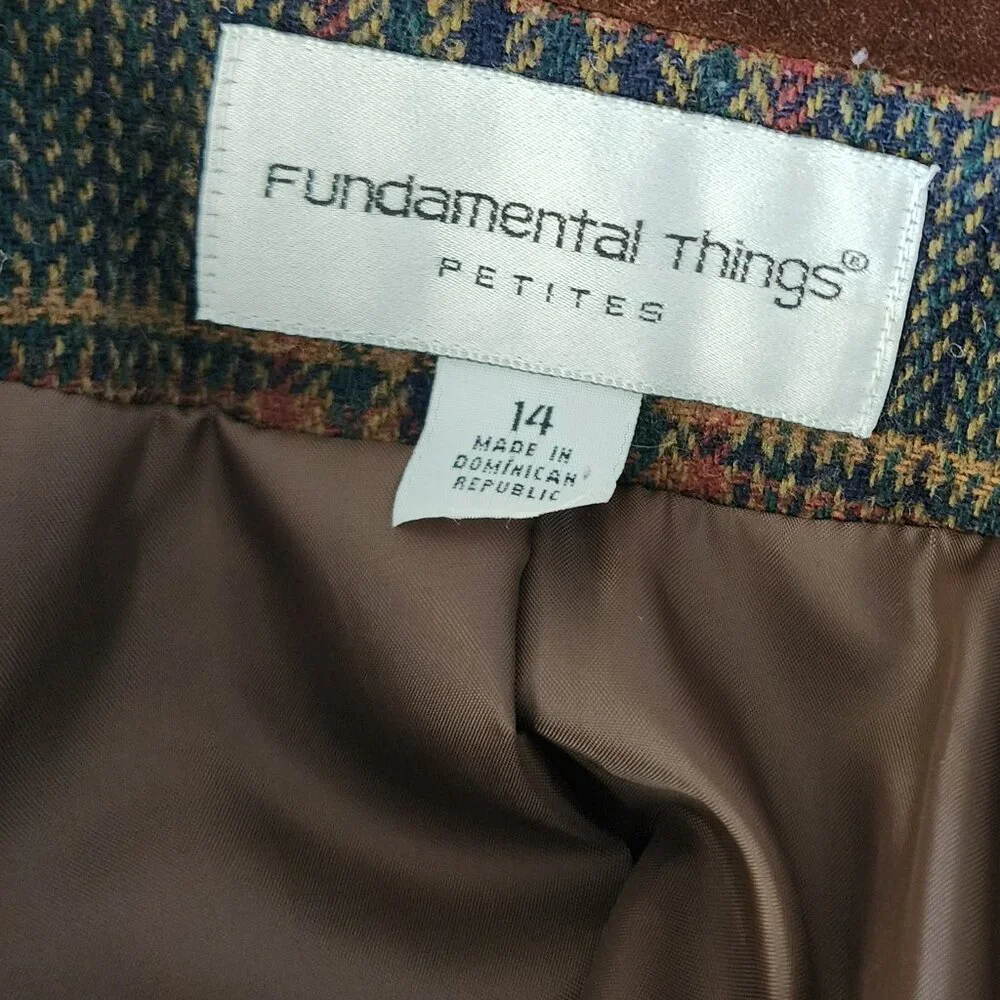 Vintage Plaid Blazer Size: 14P - Picture 13 of 16